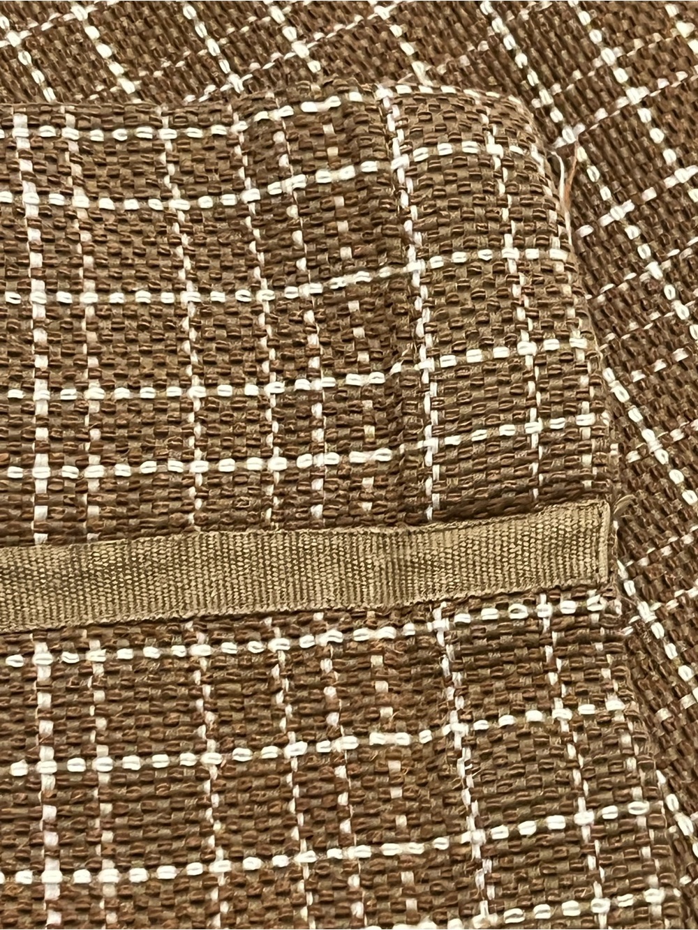Casual Home Brown Plaid Curtain Size 46 by 80 inches